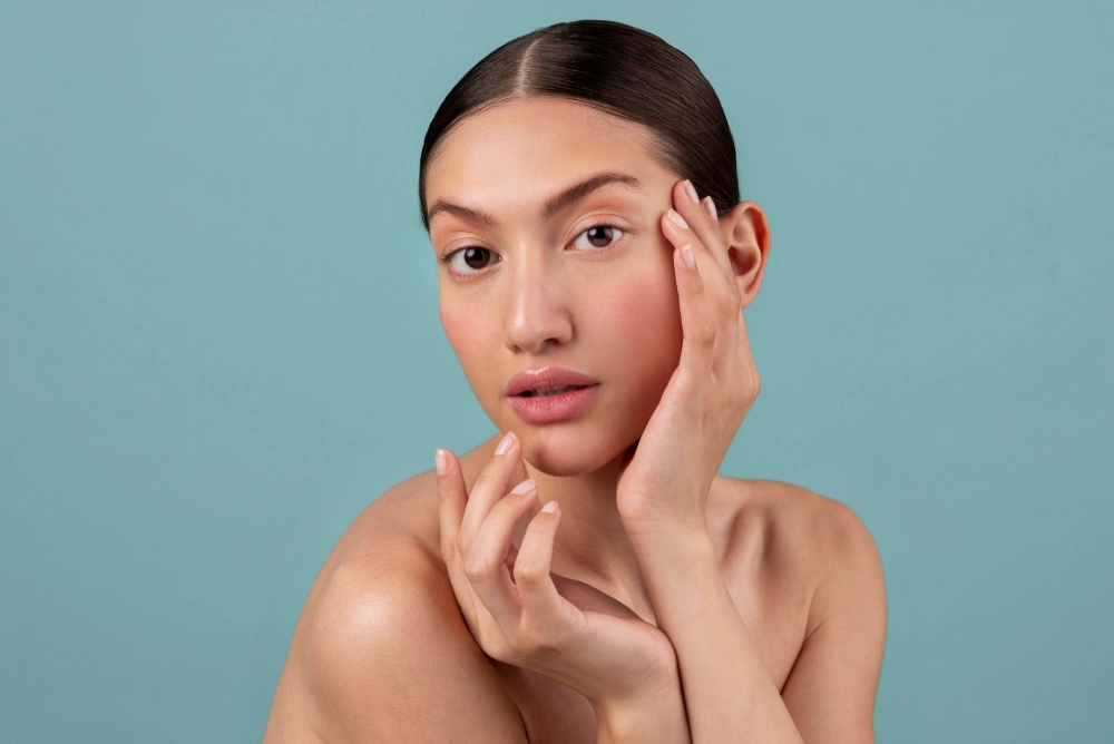 woman after derma filler